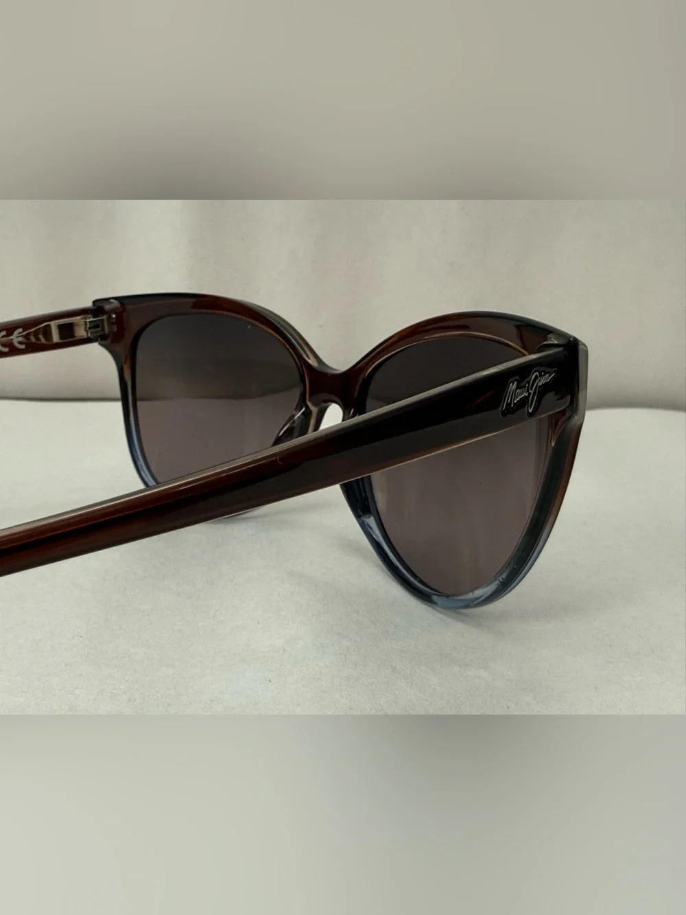 NEW - Maui Jim Olu Olu Brown & Blue Frame with Grey Polarized Lenses
